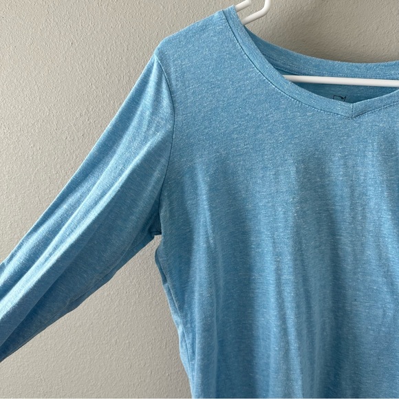 State of Mine Light Blue V-Neck Long Sleeve Minnesota Tee Size Medium Women’s - Picture 5 of 12